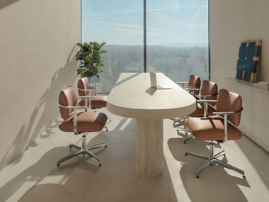 Upholstered office chair with 4-spoke base U-TYPE Kettal