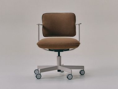 Upholstered office chair with castors U-TYPE Kettal