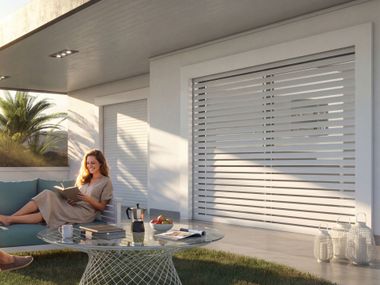 Motorized extruded aluminium roller shutter ALIKA FLAT Kikau