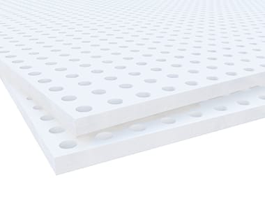 Knauf Italia, CLEANEO THERMOBOARD PLUS FORATA 10 mm Lastra in gesso rivestito per controsoffitti radianti additivata con grafite