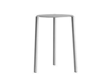 Low stackable stainless steel stool ISLA Køge