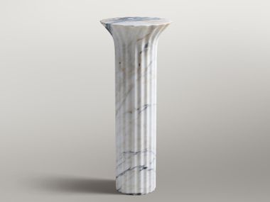 Marble high table with central base APHAIA Kreoo