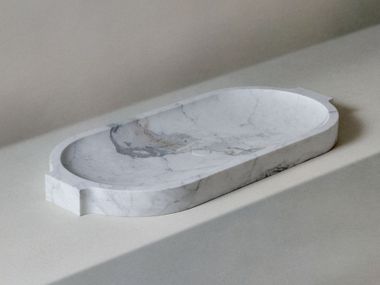 Oval countertop marble washbasin SILK Kreoo