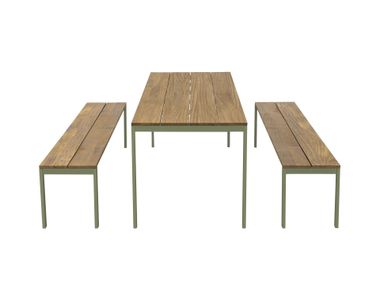 Rectangular teak garden table BE-EASY Kristalia