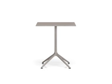 Square drop-leaf die cast aluminium table ELEPHANT TABLE Kristalia