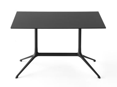Rectangular drop-leaf die cast aluminium table ELEPHANT TABLE Kristalia