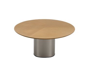 Round dining table HOLO PILLAR Kristalia