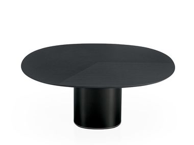 Oval dining table HOLO PILLAR Kristalia