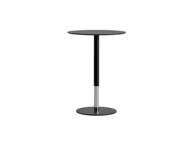 Height-adjustable round coffee table PTB Kristalia