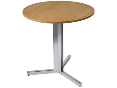 Round table in steel and solid oak SPLIT Kristina Dam Studio