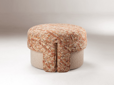 Pouf rotondo in tessuto L'UNITÉ DOOQ