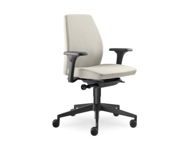 Sedia ufficio operativa girevole a 5 razze con braccioli ALVA 332-SYA LD Seating