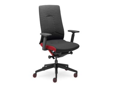 Sedia ufficio operativa girevole in tessuto con braccioli a 5 razze FOLLOWME 452-SYQ LD Seating