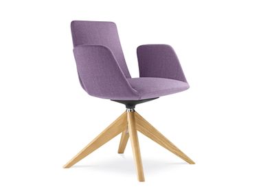 Trestle-based swivel fabric training chair HARMONY MODERN 870 FW LD Seating