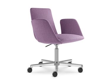 Sedia ufficio operativa in tessuto con ruote a 5 razze HARMONY MODERN 870-RA F37-N6 LD Seating