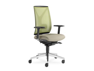 Sedia ufficio operativa in tessuto a 5 razze con braccioli LEAF 503-SYS LD Seating