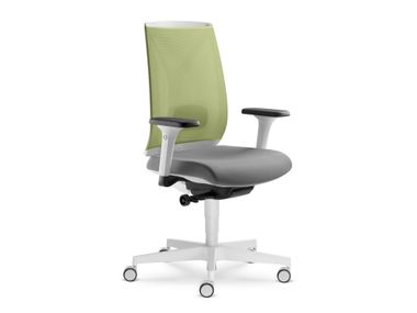 Sedia ufficio operativa ad altezza regolabile in tessuto con braccioli LEAF 504-SYA LD Seating