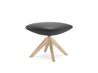Upholstered swivel leather footstool MELODY LOUNGE ML-T FW LD Seating