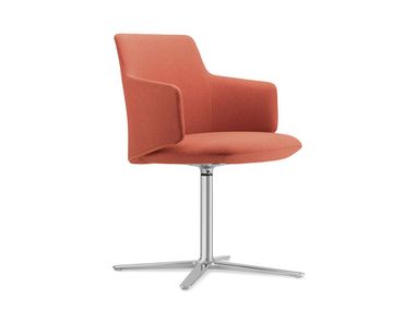 Fabric training chair with 4-spoke base MELODY MEETING 360 F25-N6 LD Seating