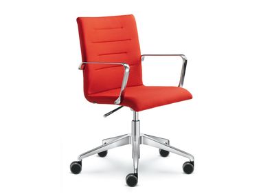 Sedia ufficio operativa ad altezza regolabile con ruote con braccioli OSLO 227 F80-N6 LD Seating