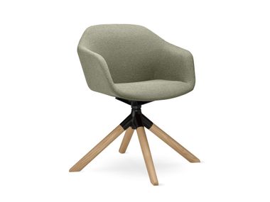 Drehstuhl aus Stoff mit Sternfuß mit Armlehnen RIVA RI-02,FW-BL LD Seating