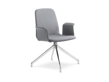 Sedia ufficio operativa in tessuto con braccioli su trespolo SUNRISE 152 BR F70-N6 LD Seating