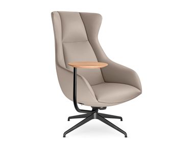 Swivel leather armchair with coffee table TERRA LOUNGE LD Seating