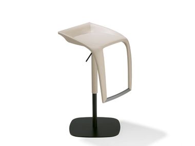 Swivel leather stool height-adjustable LEAF 2081 Draenert