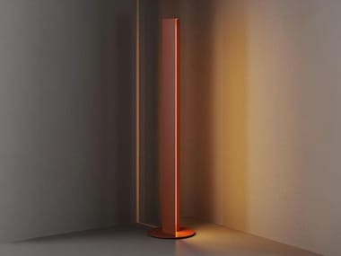 Lampada da terra a LED in acciaio inox STRIPE TR LEUCOS