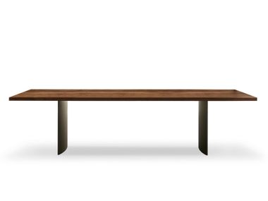 Rectangular wooden table LINHA Minotti