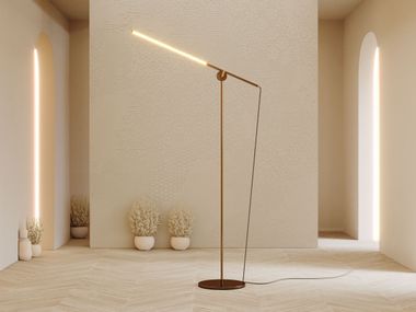Aluminium floor lamp LYRA LIP Lighting