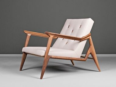 Poltrona in tessuto con braccioli LIPA HOOKL und STOOL