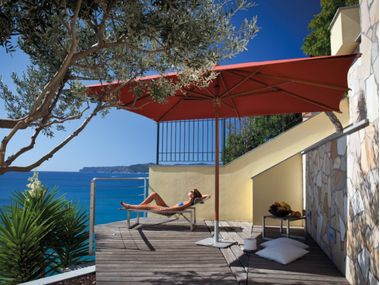 Rechteckiger Sonnenschirm aus Holz LIPARI FIM