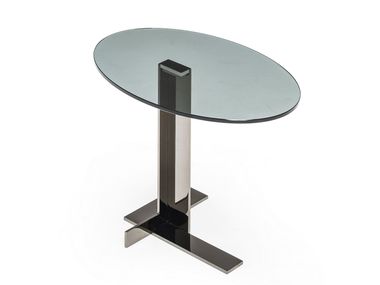 Round glass side table LITH Arketipo