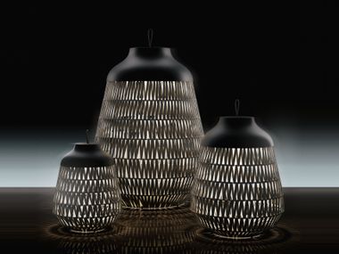 Technical fabric floor lamp / lantern STITCH LODES