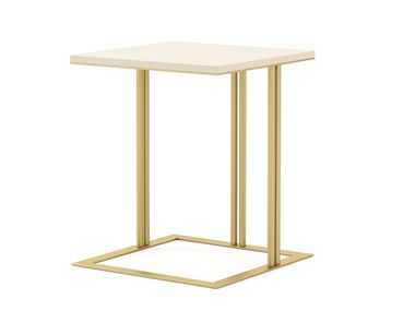 Square brass side table LOUISE Stylish Club