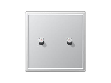 JUNG, LS 1912 CILINDRO 2 Interruttore doppio in alluminio con luce di controllo