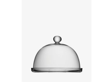Blown glass food cover with ash top - Ø25cm VIENNA PLATE & DOME LSA