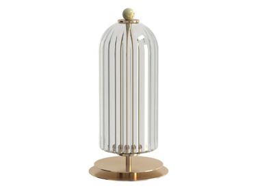 LED brass and glass table lamp DOM MINI LUCE TU