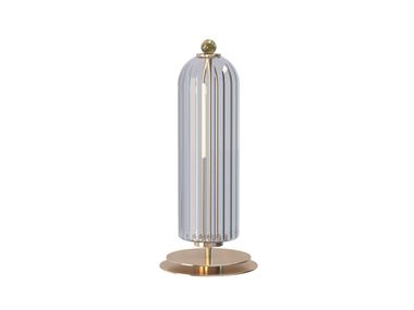 LED brass and glass table lamp DOM LUCE TU