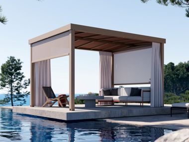 Powder coated aluminium gazebo LUMI UNOSIDER