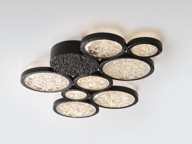 LED handmade bronze ceiling light LUNA ORBIT LARGE | Ceiling lamp Serip