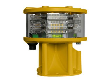 LED Anodized aluminium aircraft warning light ADB-LXS-T-230VAC LUXSOLAR