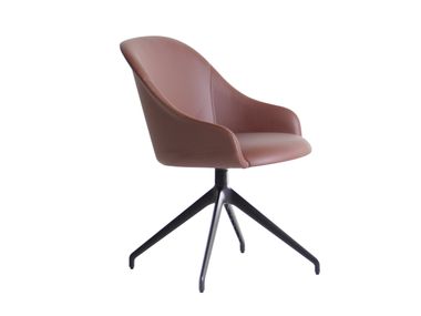 Sedia girevole imbottita in tessuto con braccioli LYZ 918/GI Potocco