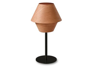 Lampada da tavolo fatta a mano in legno impiallacciato HOTEL LZF