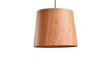 Lampada a sospensione fatta a mano in legno impiallacciato ZETA GRANDE LZF