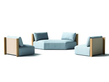 Modular iroko garden sofa ARKADIUS La Cividina