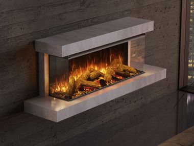 Electric built-in 3-sided fireplace LUMEN 1200 WITH FRAME La Nordica-Extraflame
