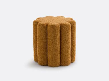 Polyester fibre pouf JUSTYNA La Redoute