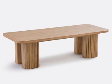 Rectangular oak coffee table LATTI La Redoute